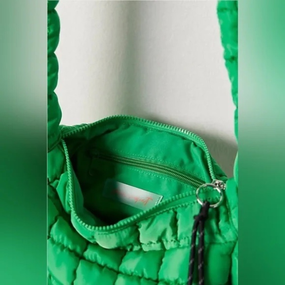 FP Movement by Free People Quilted Carryall Sling Bag ~ Green - Picture 5 of 5